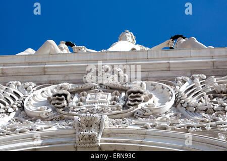 Arco da Rua Augusta, Baixa, Lisbona, Portogallo, Europa Foto Stock