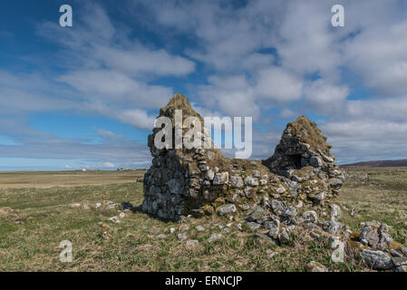 Antica cappella a sud Howmore Uist Foto Stock