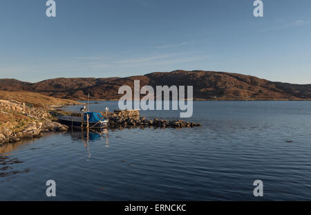 Serata sul Loch Eynort Sud Uist Foto Stock