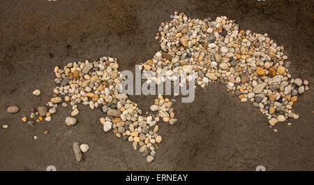 Rocce sulla spiaggia della baia del Delaware, Delaware Foto Stock