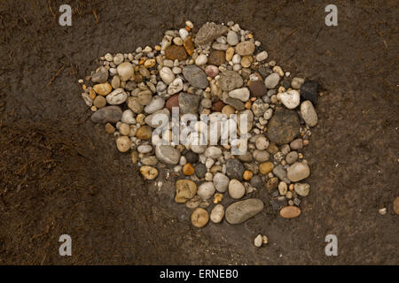 Rocce sulla spiaggia della baia del Delaware, Delaware Foto Stock