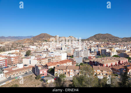 Vista sulla città di Mazarron, Regione Murcia, Spagna Foto Stock