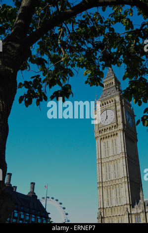 Londra, Regno Unito. 04 Giugno, 2015. Il Big Ben e le case del Parlamento, Westiminster, città di Londra, Regno Unito. Credito: Adina Tovy/Alamy Live News Foto Stock