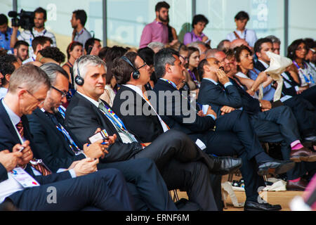 Milano, Italia. 5 giugno, 2015. Cerimonia di apertura della Giornata mondiale dell'ambiente. Credito: Sandro Tomada/Alamy Live News Foto Stock