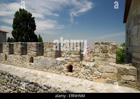 São Jorge il castello di Lisbona, Portogallo Foto Stock