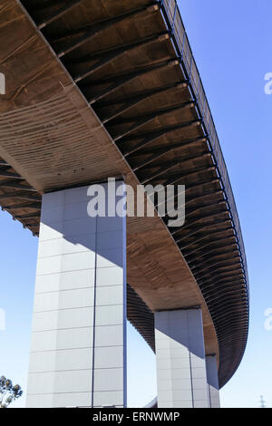 Westgate Bridge visto da Westgate Park, Port Melbourne, Melbourne, Victoria, Australia Foto Stock