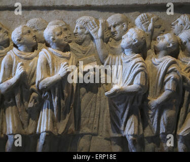 Altare cineraria di segretari del governo. Da Roma. 1° C. D. Fulvius e suo fratello Quintus Fulvius Prisco. Foto Stock