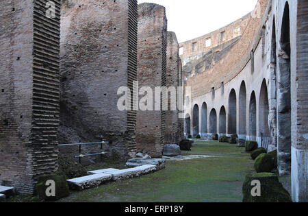 L'Italia. Roma. Il Colosseo (Colosseo) o Anfiteatro flaviano. All'interno. Foto Stock