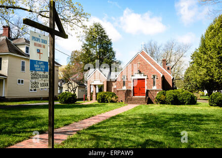 St. Asaph episcopale della Chiesa, 130 South Main Street, Bowling Green, Virginia Foto Stock