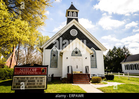 Shiloh Baptist Church, 127 South Main Street, Bowling Green, Virginia Foto Stock