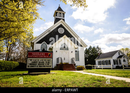 Shiloh Baptist Church, 127 South Main Street, Bowling Green, Virginia Foto Stock