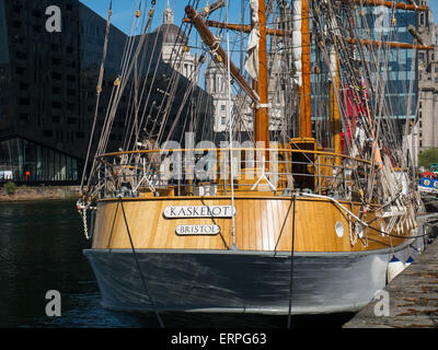 Kaskelot tall ship ormeggiato a Canning Dock Liverpool Foto Stock