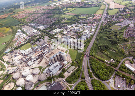 Foto aerea di Bury St Edmunds Foto Stock