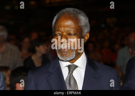 Stuttgart, Germania. Il 6 giugno, 2015. Close-up di Kofi Annan, ex Segretario Generale delle Nazioni Unite. Credito: Michael Debets/Pacific Press/Alamy Live News Foto Stock