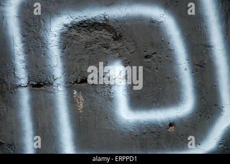 Dipinto di forme, Mukesh mill, Mumbai, Maharashtra, India. Foto Stock