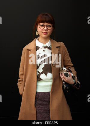 Le immagini della strada da London Fashion Week 2013 - Somerset House, Londra Foto Stock