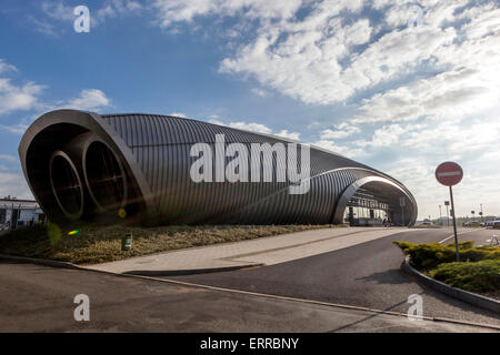 Aeroporto di Karlovy Vary, il nuovo terminale hall. Repubblica ceca Foto Stock