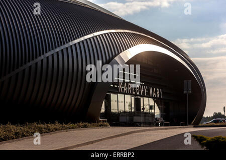 Aeroporto di Karlovy Vary, il nuovo terminale hall. Repubblica ceca Foto Stock