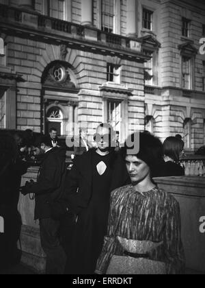 Le immagini della strada da London Fashion Week A/W 2014 - Somerset House, Londra Foto Stock