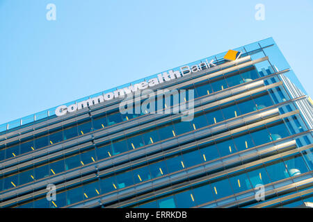 Commonwealth Bank of Australia CBA uffici aziendali a Darling Harbour nel centro di Sydney, Australia Foto Stock