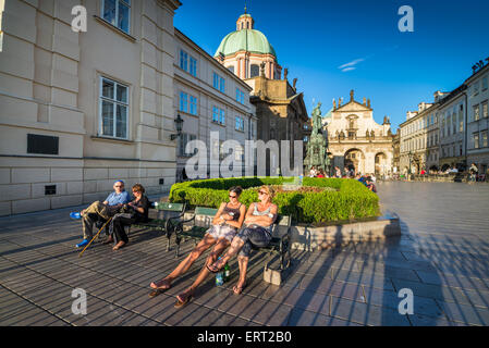 Muzeum Karlova Mostu edificio vicino al Ponte Carlo, Praga, Repubblica Ceca, Europa Foto Stock