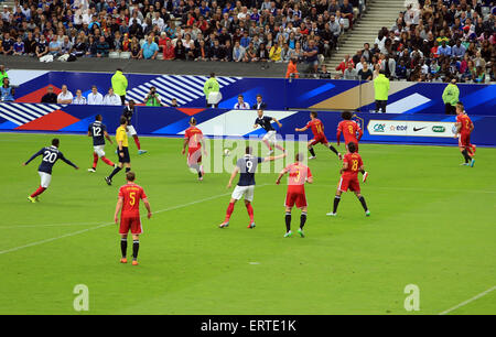 Saint Denis, Francia. Il 7 giugno, 2015. Francia-belgio football match allo Stade de France, 7 giugno 2015 Credit: Denys Kuvaiev/Alamy Live News Foto Stock