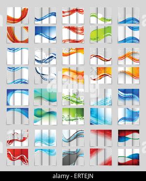 Set di tri-fold brochure design Illustrazione Vettoriale