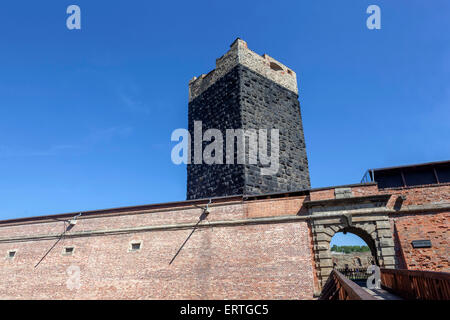 Cheb castello con torre nera Cheb Repubblica Ceca, Europa Foto Stock