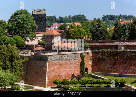 Il centro storico, Torre Nera, Castello, Cheb, West Bohemia Repubblica Ceca Foto Stock