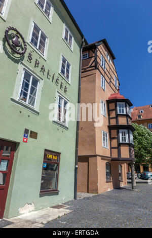 Il centro storico, Spalicek, Cheb, West Bohemia Repubblica Ceca Foto Stock