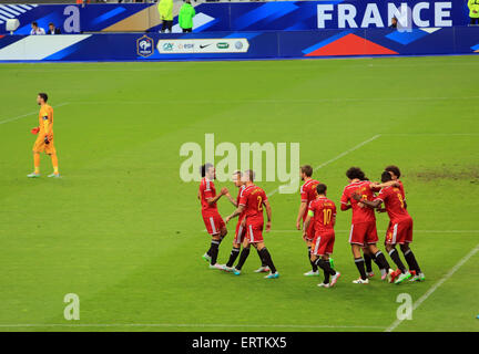 Saint Denis, Francia. Il 7 giugno, 2015. Francia-belgio football match allo Stade de France, 7 giugno 2015 Credit: Denys Kuvaiev/Alamy Live News Foto Stock