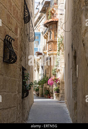 Strade strette Rabat Malta Foto Stock