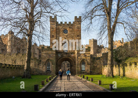 Durham Castle, ora Durham University student accommodation, County Durham, England, Regno Unito Foto Stock