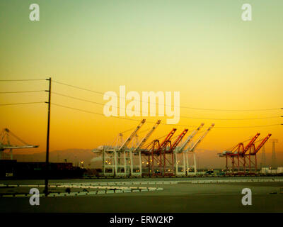 Long Beach / Los Angeles commerciale Dock Foto Stock