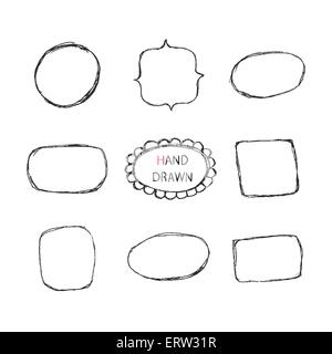 Disegnata a mano telaio Illustrazione Vettoriale