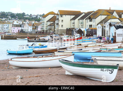 Teignmouth, Devon, Regno Unito. 8 Giugno, 2015. Meteo: giornata soleggiata nel Devon il mare e la città portuale di Teignmouth lunedì 8 giugno 2015 Credit: KEITH MAYHEW/Alamy Live News Foto Stock