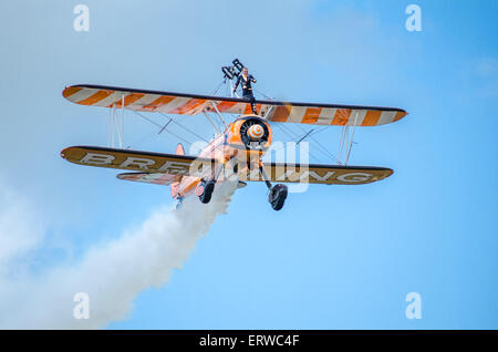 Il Breitling Wingwalkers a Airshow Throckmorton Foto Stock