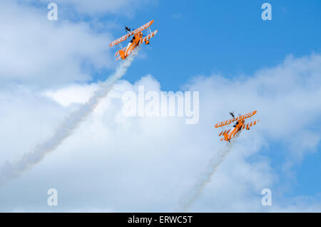 Il Breitling Wingwalkers a Airshow Throckmorton Foto Stock