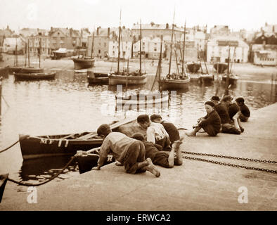 St Ives Cornwall periodo Vittoriano Foto Stock