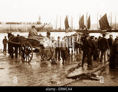 St Ives Cornwall periodo Vittoriano Foto Stock