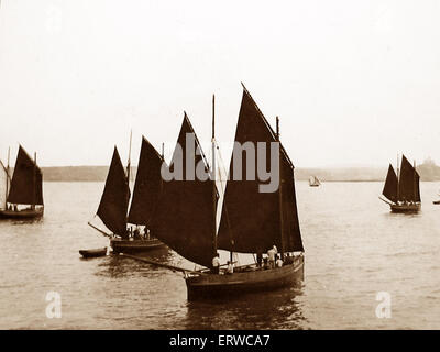 Mounts Bay Cornwall periodo Vittoriano Foto Stock