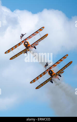 Il Breitling Wingwalkers a Airshow Throckmorton Foto Stock