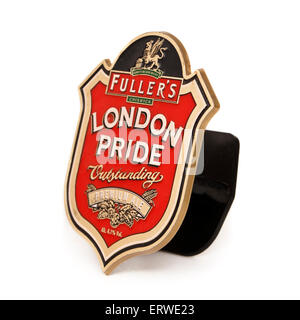 Fuller's Brewery 'London Pride' premium ale fascetta della pompa Foto Stock