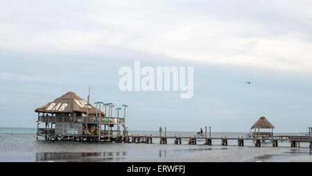 La Palapa Bar e Grill sull isola di Ambergris Caye Belize. Foto Stock