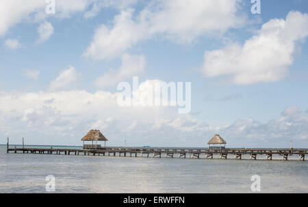 Ambergris Caye Belize vista oceano. Foto Stock