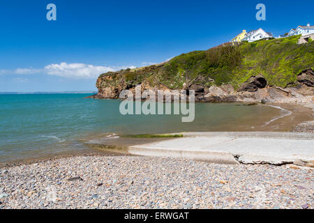 Little Haven un pittoresco villaggio di pescatori nel Parco Nazionale di Pembrokeshire Wales UK Foto Stock