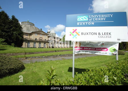 Esterno del Devonshire Dome - casa all'Università di Derby, Buxton campus e Buxton & Porro College, England Regno Unito Foto Stock