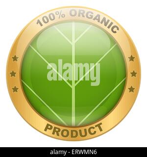 Icona di organico per il cibo o bevande. Illustrazione Vettoriale