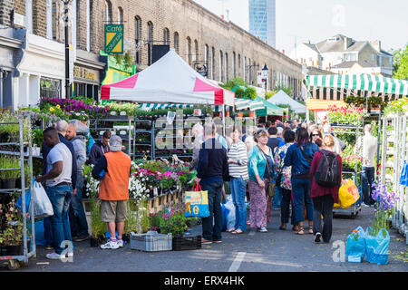 Columbia road flower market, East London, England, Regno Unito Foto Stock