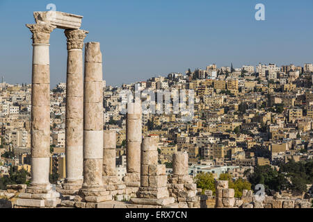 Tempio di Ercole sulla cittadella, Amman, Giordania Foto Stock